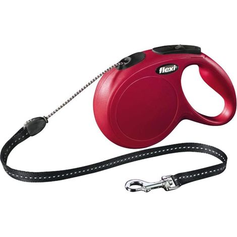 Laisse New Classic M Cord 5 m red Flexi CL20C5-251-R-20