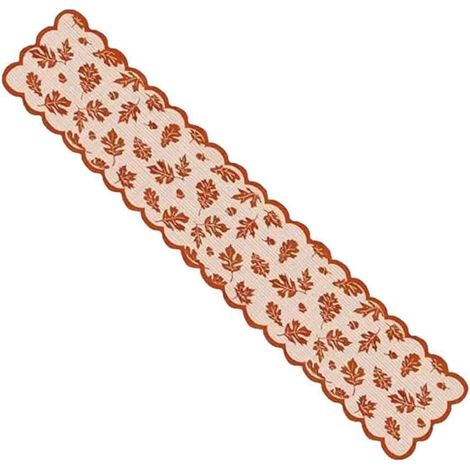 Chemins De Table - Dentelle Feuilles Erable - 183x33 Cm - Decoration Automne Thanksgiving - 1 Piece (1/5)