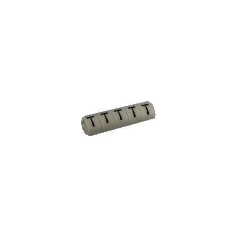 Repère câble RS PRO, Ø câble 3  4.2mm, texte : T, Noir sur Blanc ( Prix pour Sachet de 250 )