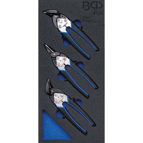 Tijeras BGS Technic mini carrosserie blikscharen hojas forjadas mangos ergonómicos (1/2)