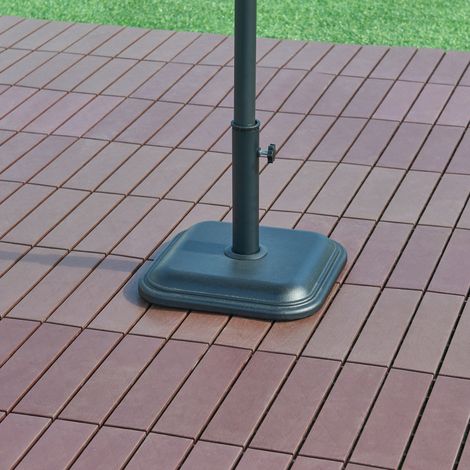 Sonnenschirmständer Biccari Beton 35x35x4,5 cm Schwarz 11 kg [casa.pro]