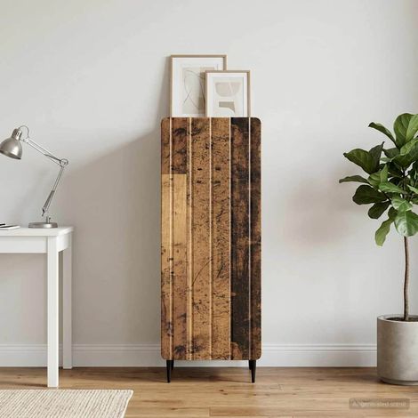 vidaXL Credenza Legno antico 34,5 x 33 x 92 cm Legno ingegnerizzato (1/5)