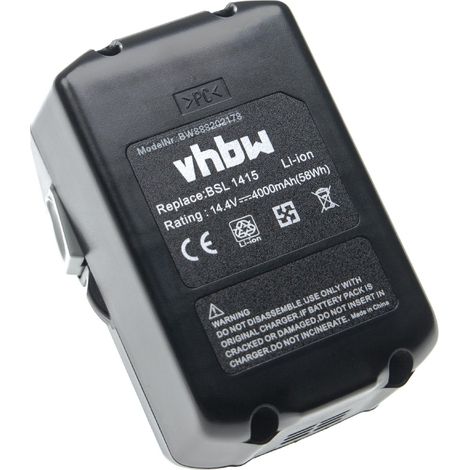vhbw Akku kompatibel mit Hitachi Hikoki C 14DSL2, 14DSL, C 14DYSL, C 14DYSL2, CD 14DFL, C 14DSL, CD 14DSL Werkzeug (4000 mAh, Li-Ion, 14,4 V) (1/3)