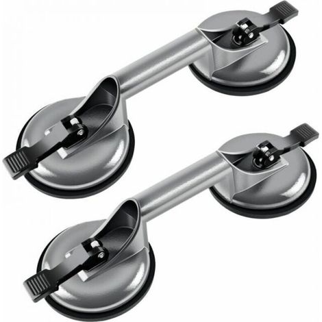 2 x Ventouse Double 100kg, Aluminium Ventouse de Manutention 120mm Ventouses de Vitrier (1/4)