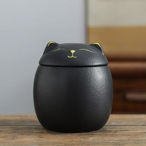 Urne funéraire pour cendres d’animal en forme de chat, boîte commémorative décorative pour chien ou chat, contenant souvenir élégant pour hommage (1/5)