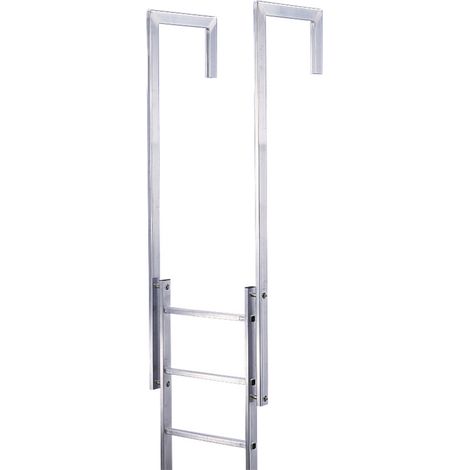 Euroline Ausstiegsholm abgewinkelt Aluminium blank