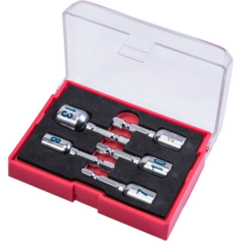 set 5 inserti a bussola magnetici connex in acciaio cromato (1/3)