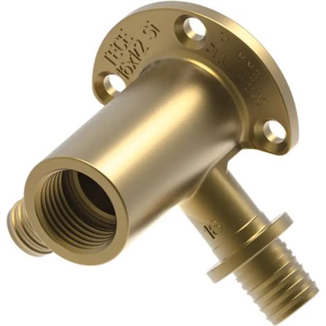 TECE TECEflex Rosone a muro doppio 90 lungo 16 x 1/2 x 16, Bronzo al silicio, 708628