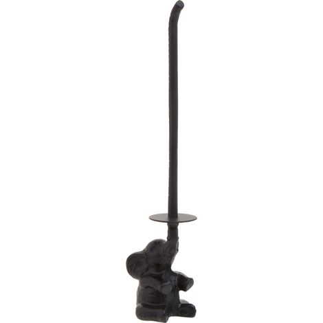Interiors By Premier Elegant Black Elephant Toilet Roll Holder, Classic Toilet Roll Holder For Washroom, Durable Roll Holder (1/4)