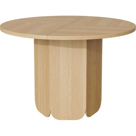 Tavolo da pranzo rotondo 120 cm in MDF effetto rovere per 4-6 persone (1/5)