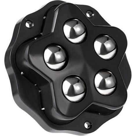 4 pcs roulettes pour meubles.4 roulettes à 5 billes chacune, capacité 300KG, avec adhésif et vis. Roue mobile universelle 360, roulette de meuble pour charges lourdes, couleur noir (1/4)