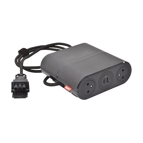 Prise Incara Link'On 4 prises 2P + t + 2 USB : A et C module suivant (1/2)