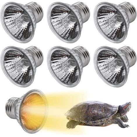Lampe chauffante - Lot de 6 - E27 - 25 W - Intensité variable - UVA + UVB (1/4)