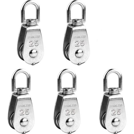 poleas de elevación, acero inoxidable 304, rotación de 360°, capacidad de carga de 150 kg, uso interior/exterior. (1/5)