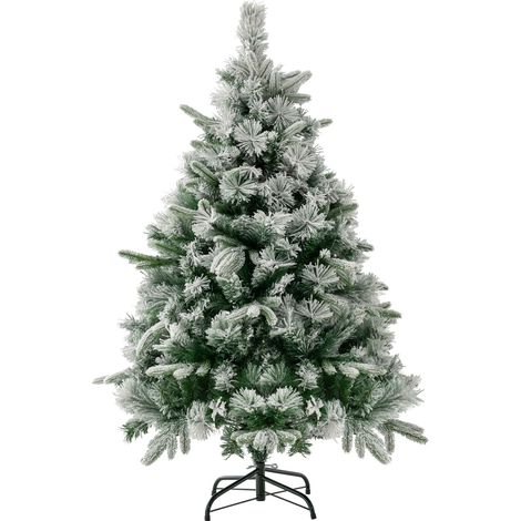 CASART136 CM Artificial Xmas Tree Flocked Christmas Tree with Pine Needles (1/5)