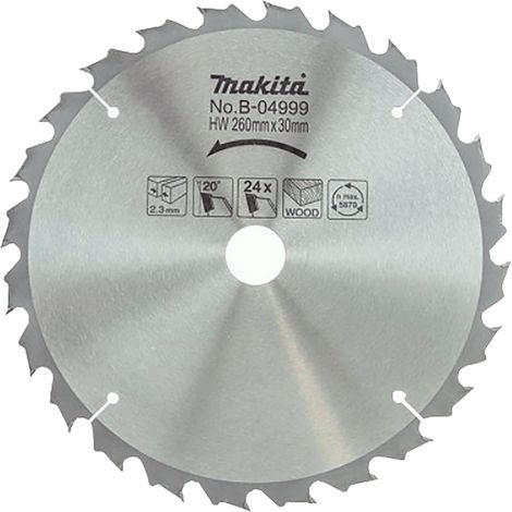 MAKITA B-04999 Table saw blade 260mm x 30mm x 24T
