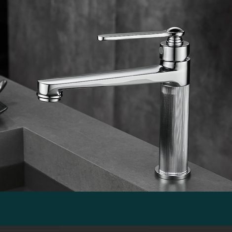 Mitigeur pour vasque - cuivre - monotrou - eau chaude/froide (1/5)