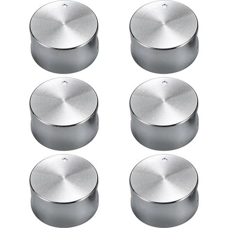 6 Boutons de Commande Métal 6mm pour Cuisinière Gaz et Four, Poignées Universelles Robustes en Alliage de Zinc, Remplacement Facile pour Plaque de Cuisson Domestique/p (1/5)