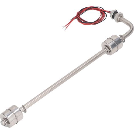 Schwimmer-Wasserstandsschalter aus Edelstahl, Doppelpunkt-Flüssigkeitsstandssensor, AC/DC 0–110 V, 300 mm / 11,8 Zoll (1/5)