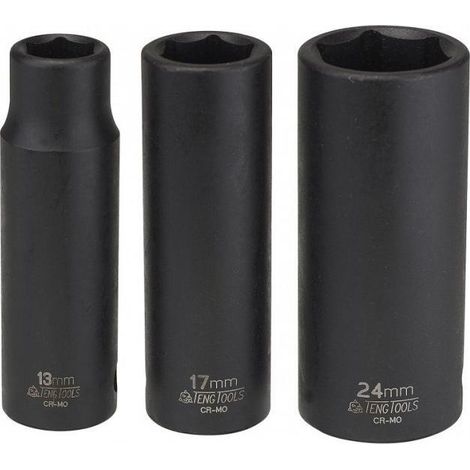 Llave de vaso teng tools impacto larga cromo molibdeno ANSI