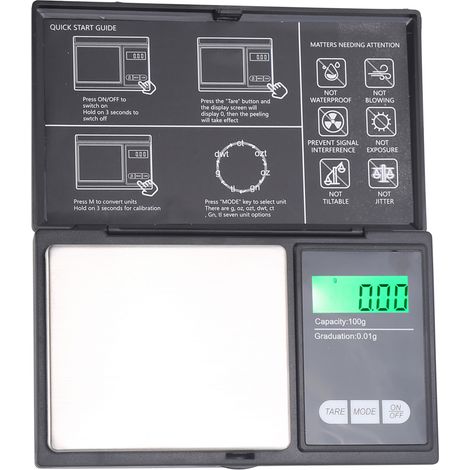 Balance numérique portable pour bijoux en or, affichage LED, pesée de poche, 1 kg/0,1 g (1/5)