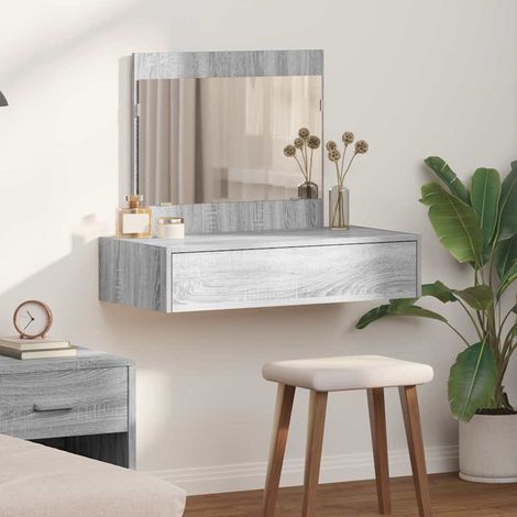 Schminktisch mit Schubladen Grau 83 x 40 x 70 cm Holzwerkstoff