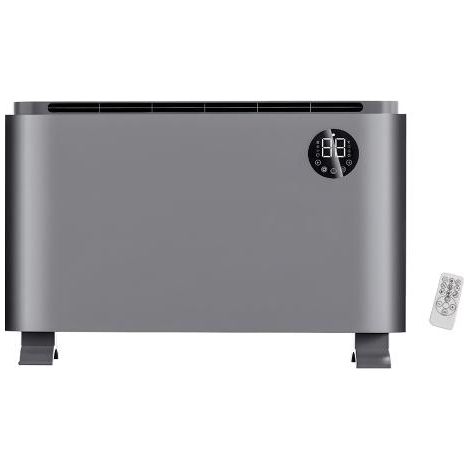TERMOCONVETTORE DA PAVIMENTO NERO "PAG"MAURER DISPLAY LED 1800/2000W