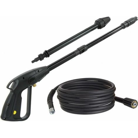 Pistolet pulvérisateur avec buse rotative pistolet pulvérisateur, buse réglable, tuyau haute pression 10 m, pour nettoyeurs haute pression Kärcher K (1/5)