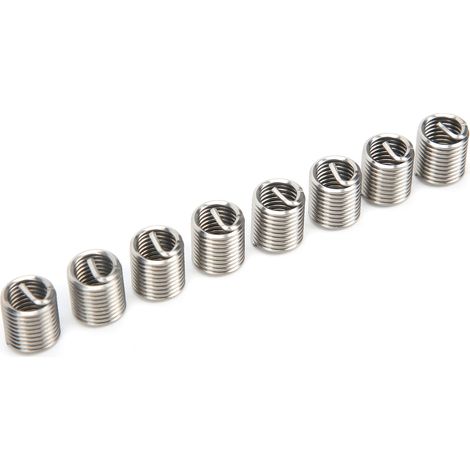 50 inserts filetés, outil de réparation d'écrous de réduction, acier inoxydable, M8x1,25x2D (1/5)