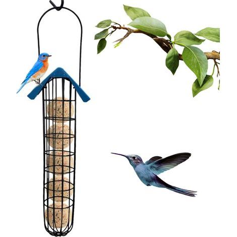 Outdoor bird feeder, fat ball, hanging wild food dispenser (1/5)