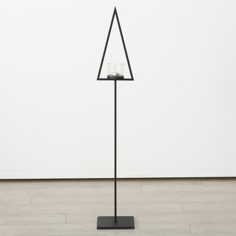 Windlicht a/Stand Baum Lex 120 Eisen, schwarz