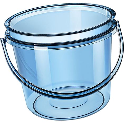 Seau À Eau Avec Couvercle - Transparent - 24 cm De Hauteur - PETG - Pour Pêche Camping Lavage Voiture Jardin Dortoir - 1 Pièce (1/5)