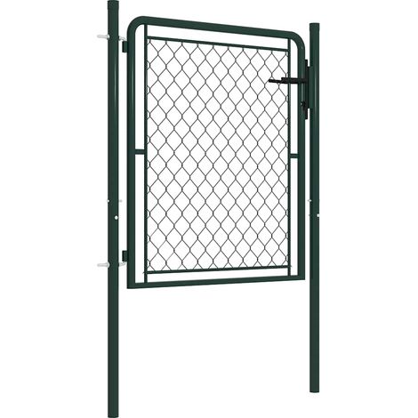 Maison Exclusive - Gartentor aus Stahl 100 x 100 cm Grün