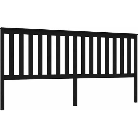 Maison Exclusive - Kopfteil Schwarz 206x6x101 cm Massivholz Kiefe (1/5)