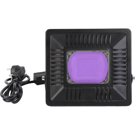 Projecteur LED UV violet noir aluminium 50W 385 à 400nm étanche IP65 pour soirée club bar (1/5)