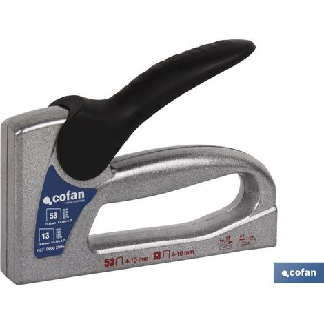 COFAN grapadora manual profi duo 53-13/4 6 8 10mm , Grapadora Manual, Modelo Profesional Dúo, Profesional para Grapas nº 53 y nº 13, desde 4 hasta 10 milímetros de longitud. Se ada