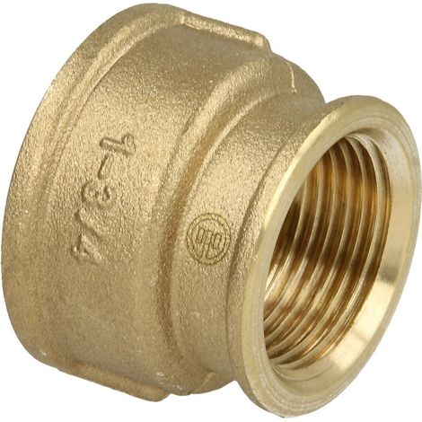 Manchon double 1’’ x 3/4’’ réduit laiton nu