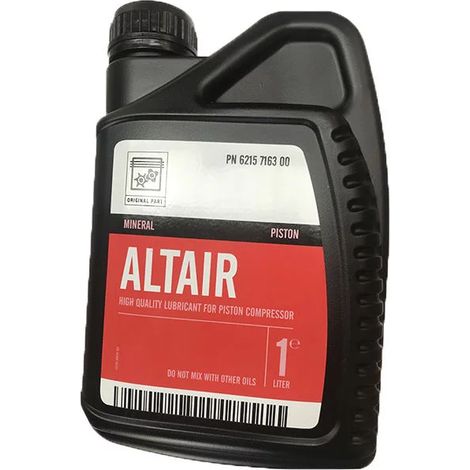 Abac – Huile minérale 1 litre pour compresseur à piston – Viscosité ISO VG 100 – Pour mono-étagés et bi-étagés – Haute qualité