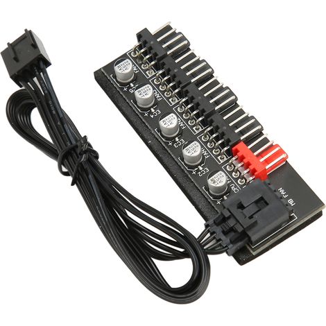Hub PWM pour Ventilateurs PC, 5 Ports de Contrôle de Vitesse, Splitter d'Alimentation pour Ventilateurs de Boîtier et Refroidissement CPU (1/5)