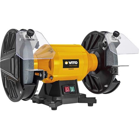 Touret à meuler 450W 2 meules Ø 200 mm Grain : G36 / G60 2950 tours/min VITO