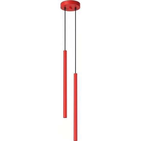 Lámparas colgantes PASTELO rojo acero 2xG9 15cm Sollux (1/2)
