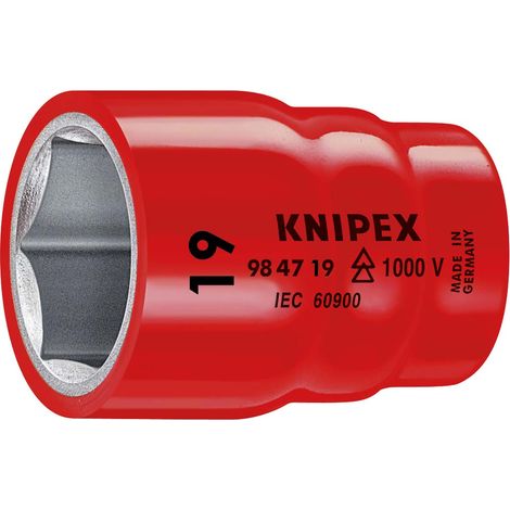KNIPEX 98 47 19 Chiave a bussola per viti esagonali con attacco quadro interno 1/2" 54 mm