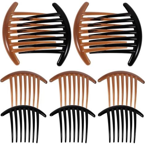 10 Haarkämme für Damen, französische Brauthaarspangen, Haarnadeln, Retro-Haarkamm in Schildkrötenform (1/5)