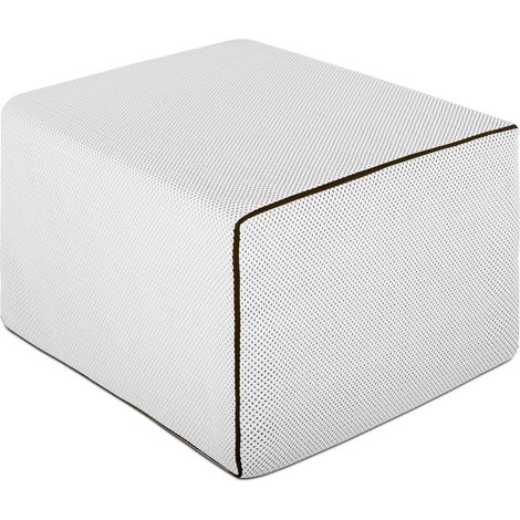 EVERGREENWEB - Pouf Letto con Materasso Singolo 80x190 cm in WaterFoam Alto 15 cm, Salvaspazio Pieghevole per Camera e Soggiorno, Futon Pieghevole Salvaspazio, Tessuto 3D Bianco