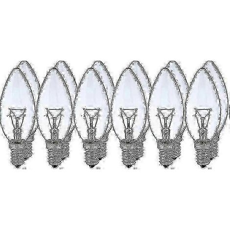 JIAJIEFANG 12er-Pack klassische, klare, weiße Glühlampen, E14-Sockel, 40 W