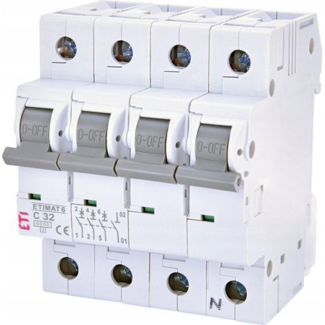 Interruttore ETI Polam Asti 32A 6 kA tipo C (1/2)
