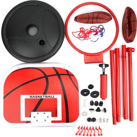 Support de basket réglable en hauteur 170cm, équipement d’entraînement pour enfants, jeu intérieur et extérieur, ensemble complet. (1/5)