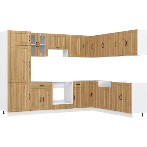 Set Mobili da Cucina 14 pz Lucca Rovere Artigianale Truciolato vidaXL (1/5)