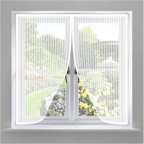 Moustiquaire Fenêtre 90x180cm,Moustiquaire de Porte Ou Fenetre Magnetique Patio,Fermeture Automatique Sans Perçage Facile à (1/4)