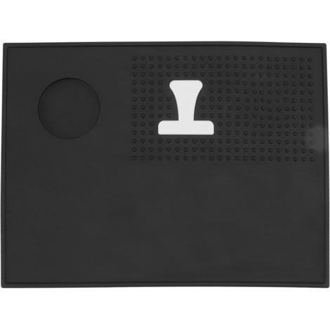 Silikon-Kaffeematte, weich und tragbar, polierte Unterseite für schwarze Kaffeetassen (1/5)